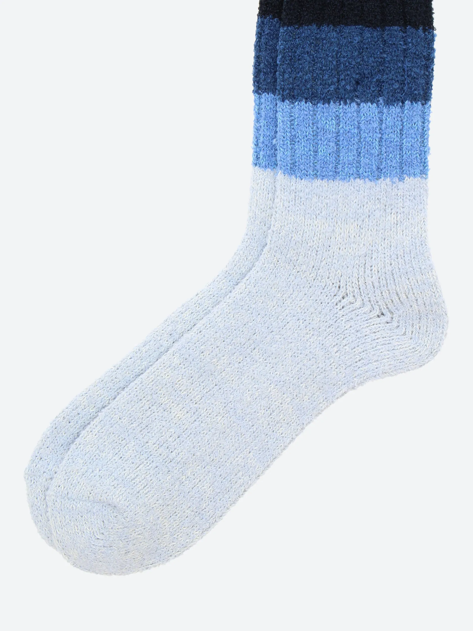 A Hope Hemp - HSK-287 Color Block Socks in Blue