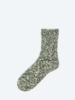 A Hope Hemp - SHSK007 Speckled Crew Sock in Khaki