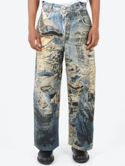 Acne Studios - 2023 Super Baggy Fit Jeans in Mid Blue