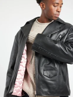 Acne Studios - Biker Leather Jacket in Black