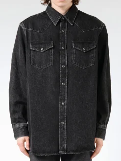 Acne Studios - Denim Button-Up Shirt in Black