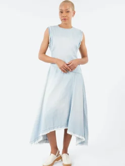 Acne Studios - Difel Denim Icelynn Sleeveless Dress in Light Blue