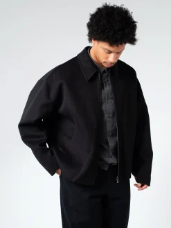 Acne Studios - Doverio Double Wool Zipper Jacket in Black