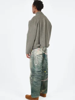 Acne Studios - Doverio Double Wool Zipper Jacket in Grey Melange