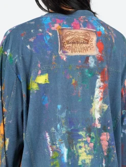 Acne Studios - Edden U Paint T-Shirt in Blue and Multi