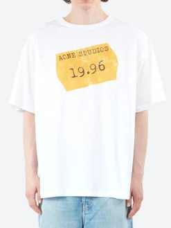 Acne Studios - Edra U Sticker T-Shirt in Optic White