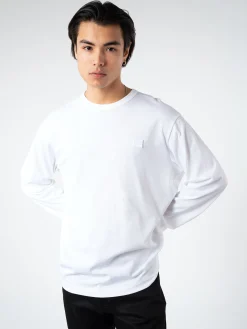 Acne Studios - Eisen X Face Long Sleeve T-Shirt in Optic White