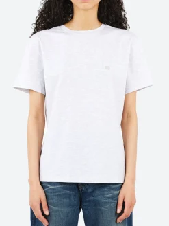 Acne Studios - Eram U Face S/S T-Shirt in Pale Grey Melange