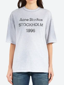 Acne Studios - Exford U 1996 Melange T-Shirt in Pale Grey