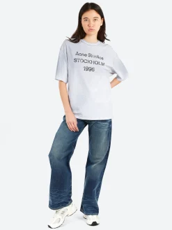 Acne Studios - Exford U 1996 Melange T-Shirt in Pale Grey