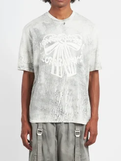 Acne Studios - Exford U Bow Logo T-Shirt in Faded Black