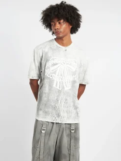 Acne Studios - Exford U Bow Logo T-Shirt in Faded Black