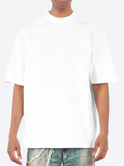 Acne Studios - Exford U Pique Tourist Logo T-Shirt in Optic White