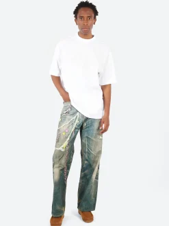 Acne Studios - Exford U Pique Tourist Logo T-Shirt in Optic White