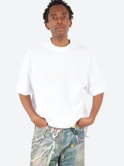 Acne Studios - Exford U Pique Tourist Logo T-Shirt in Optic White