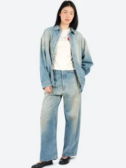 Acne Studios - 2023F Super Baggy Fit Jeans in Light Blue