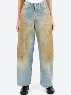 Acne Studios - 2023F Super Baggy Fit Jeans in Mid Blue