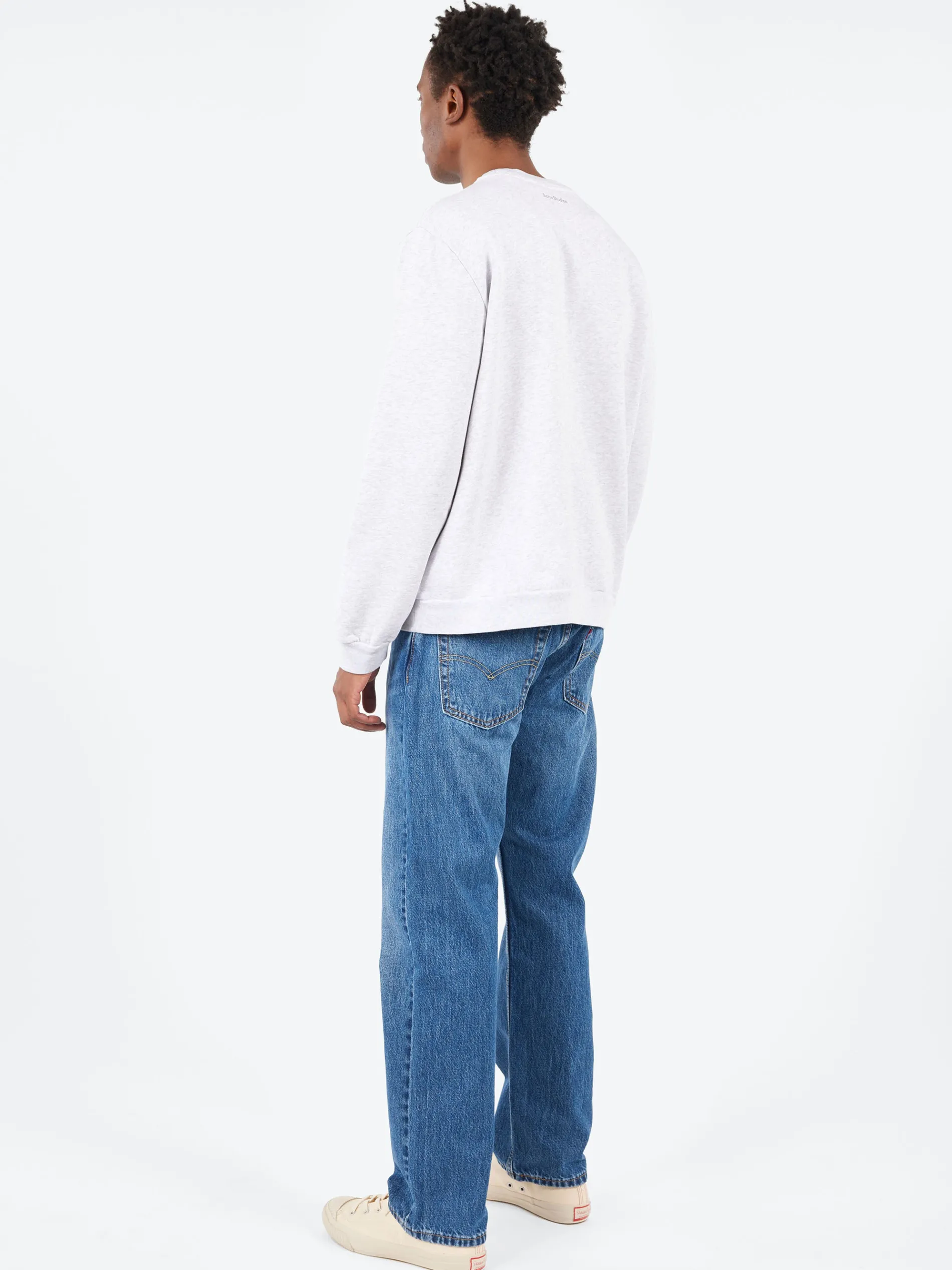 Acne Studios - Faihra U Face Crew Neck Sweatshirt in Pale Grey