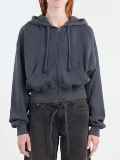Acne Studios - Felly H Gothic Logo Zip Up in Ocean Blue