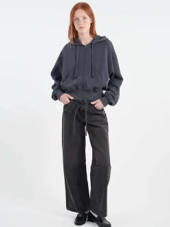 Acne Studios - Felly H Gothic Logo Zip Up in Ocean Blue