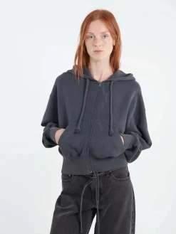 Acne Studios - Felly H Gothic Logo Zip Up in Ocean Blue