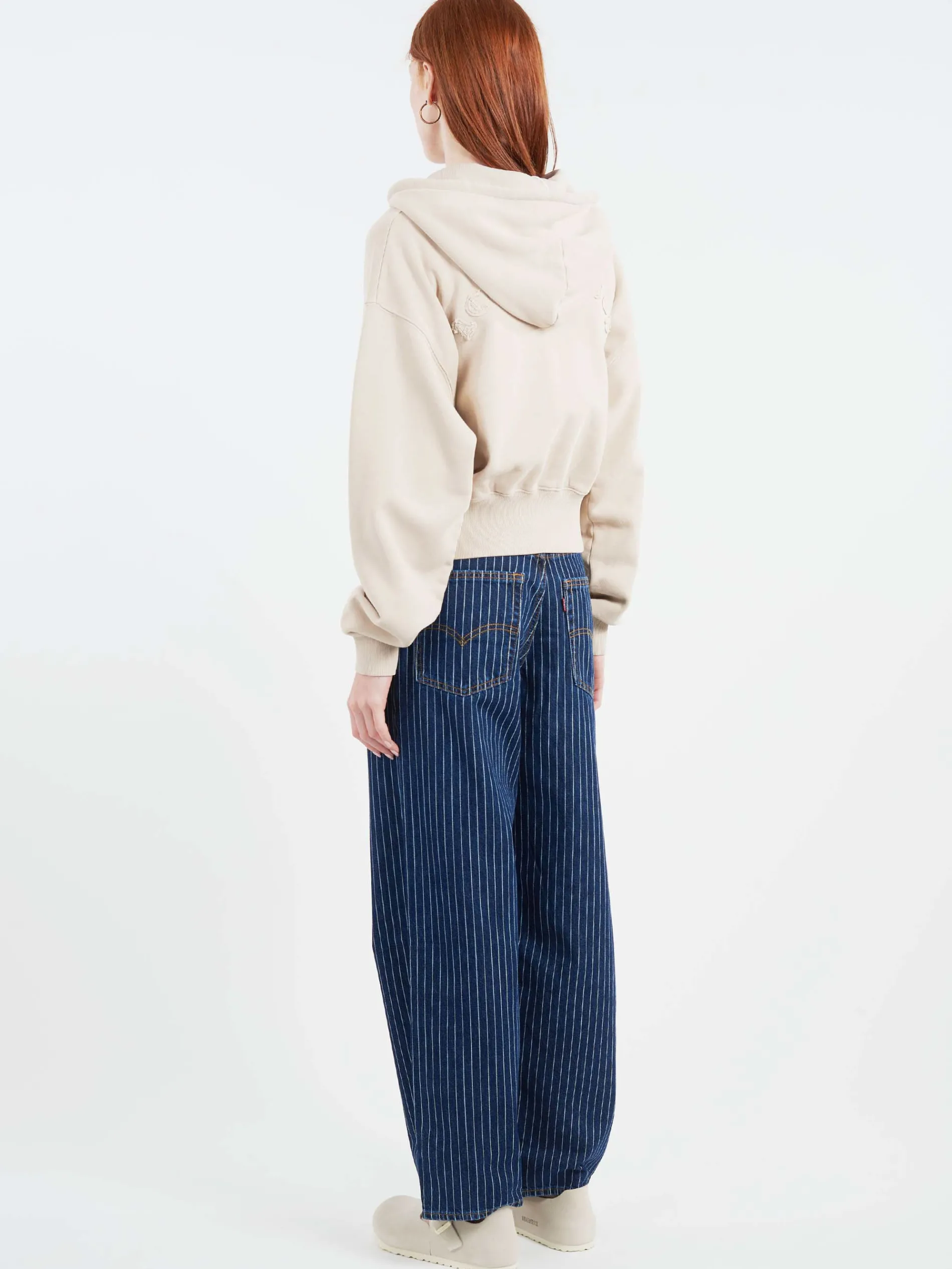 Acne Studios - Felly H Gothic Logo Zip Up in Faded Grey