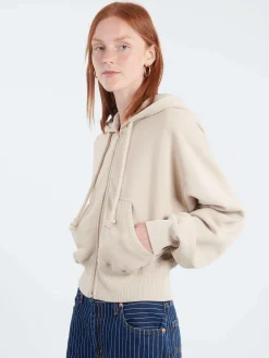 Acne Studios - Felly H Gothic Logo Zip Up in Faded Grey