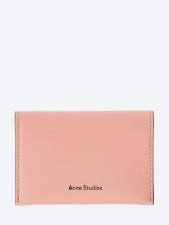 Acne Studios - Folded Card Holder in Salmon Pink Leather