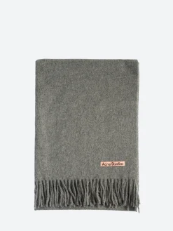 Acne Studios - Fringe Wool Scarf in Grey Melange