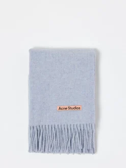 Acne Studios - Fringe Wool Scarf - Narrow in Powder Blue