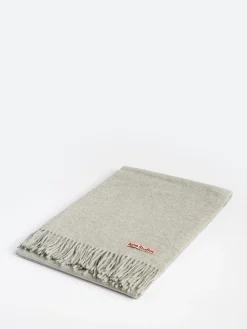 Acne Studios - Fringe Wool Scarf in Light Grey Melange