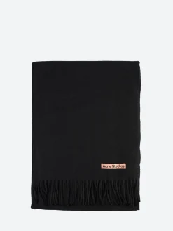 Acne Studios - Fringe Wool Scarf in Black