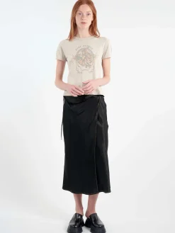 Acne Studios - Iala Text Satin Skirt in Black