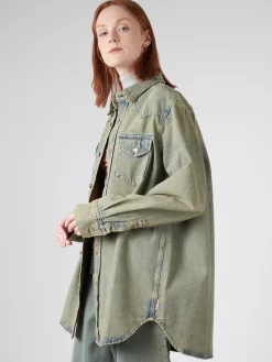 Acne Studios - Karty Relaxed Fit Denim Shirt in Blue/Beige