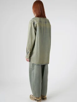 Acne Studios - Karty Relaxed Fit Denim Shirt in Blue/Beige