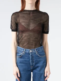 Acne Studios - Kemon Sheer Knit T-Shirt in Black
