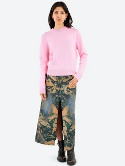 Acne Studios - Kolos Cotton Crewneck Sweater in Pink