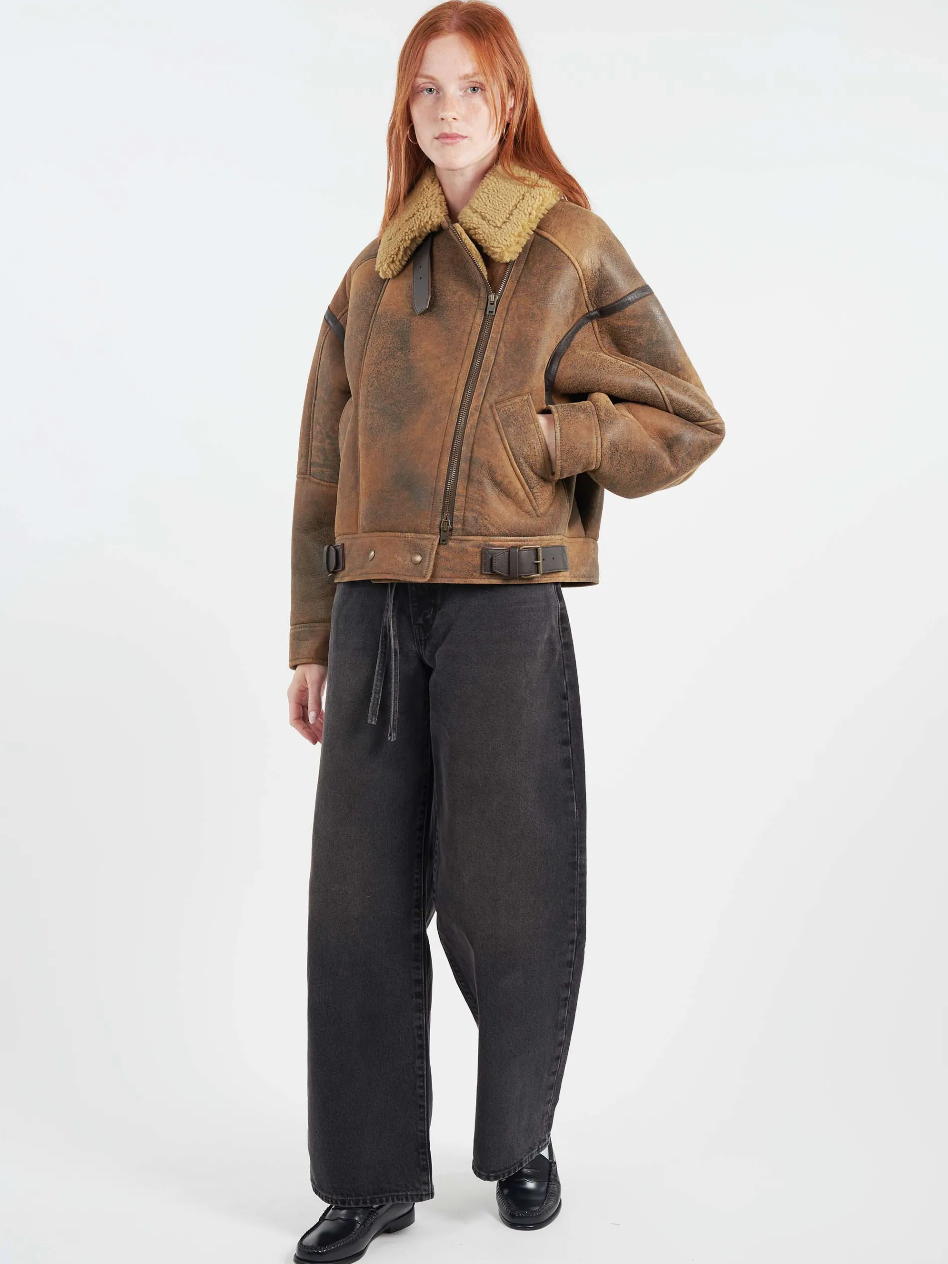 Acne Studios - Lakota Biker Jacket in Brown