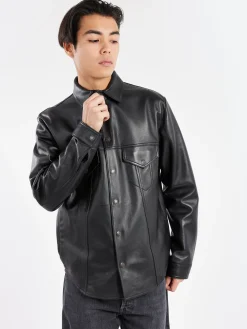 Acne Studios - Laroy Waxy Nappa Overshirt in Black