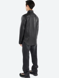 Acne Studios - Laroy Waxy Nappa Overshirt in Black