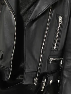 Acne Studios - Leather Biker Jacket in Black