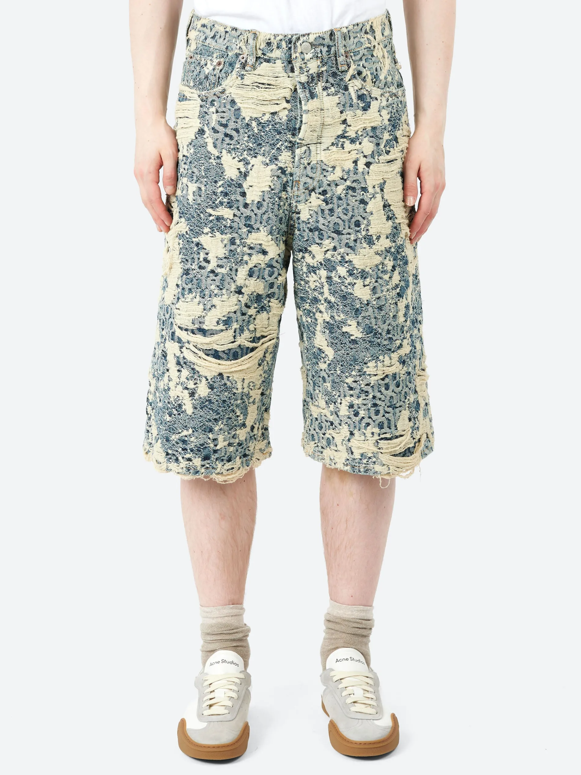 Acne Studios - Loose Fit Denim Short in Mid Blue