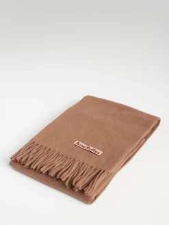 Acne Studios - Narrow Wool Fringe Scarf in Caramel Brown