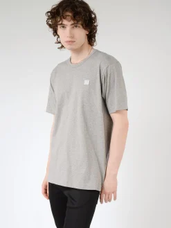 Acne Studios - Nash Face T-Shirt in Light Grey Melange