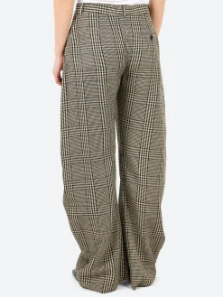 Acne Studios - Pevaya Steward Plaid Summer Tailored Trousers in Multi Brown