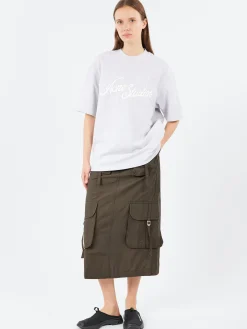 Acne Studios - Relaxed Fit Logo T-Shirt in Pale Grey Melange
