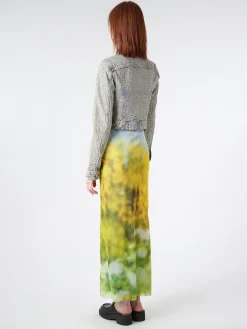 Acne Studios - Rose Monogram Denim Jacket in Blue/Beige