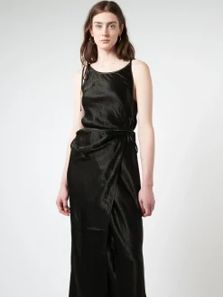 Acne Studios - Satin Strap Dress in Black