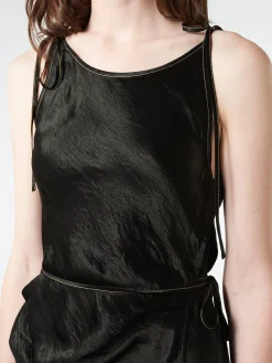 Acne Studios - Satin Strap Dress in Black