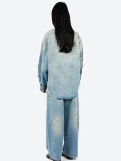 Acne Studios - Seta U Trafalgar Denim Button-Up Shirt in Light Blue